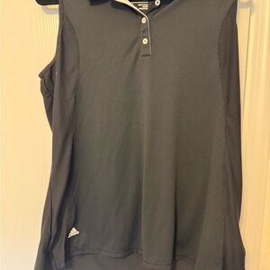 Adidas Women's Black Sleeveless golf Polo Top